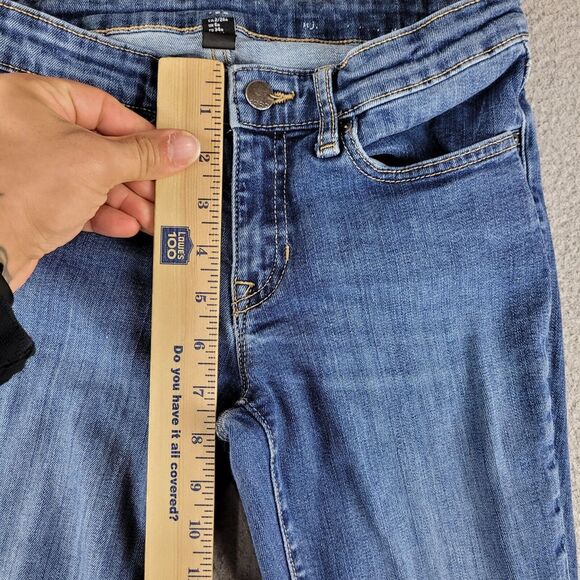 Gap Jeans Womens 2x26 Blue Denim Slim Stretch Classiccore Preppy Casual Distress - Picture 3 of 12